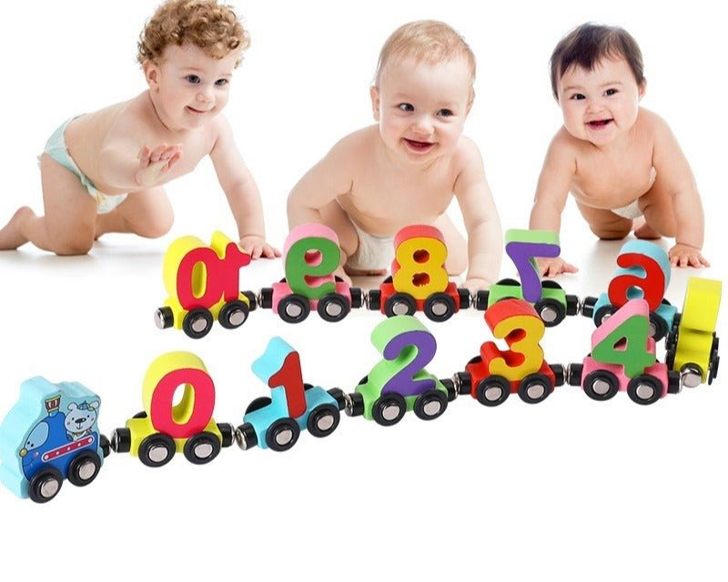 Jeu de blocs de construction magnétiques de train de chiffres pour enfants - Maman&Bébé - Boutique Mahunart