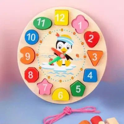 Jouet en Bois - WoodenToys™ - Horloge - Maman et Bébé - Boutique Mahunart