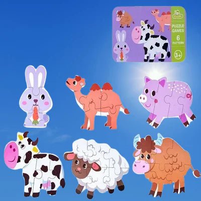 Puzzle Montessori - BabyPuzzle™ - Bétail - Maman et Bébé - Boutique Mahunart