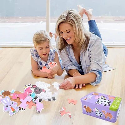 Puzzle Montessori - BabyPuzzle™ - Bétail - Maman et Bébé - Boutique Mahunart