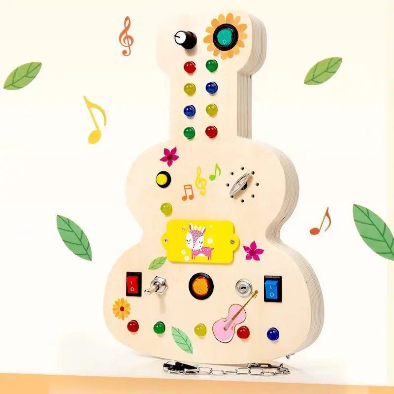 Tableau Montessori - BusyBoardCircuit™ - Guitare - Maman&Bébé - Boutique Mahunart